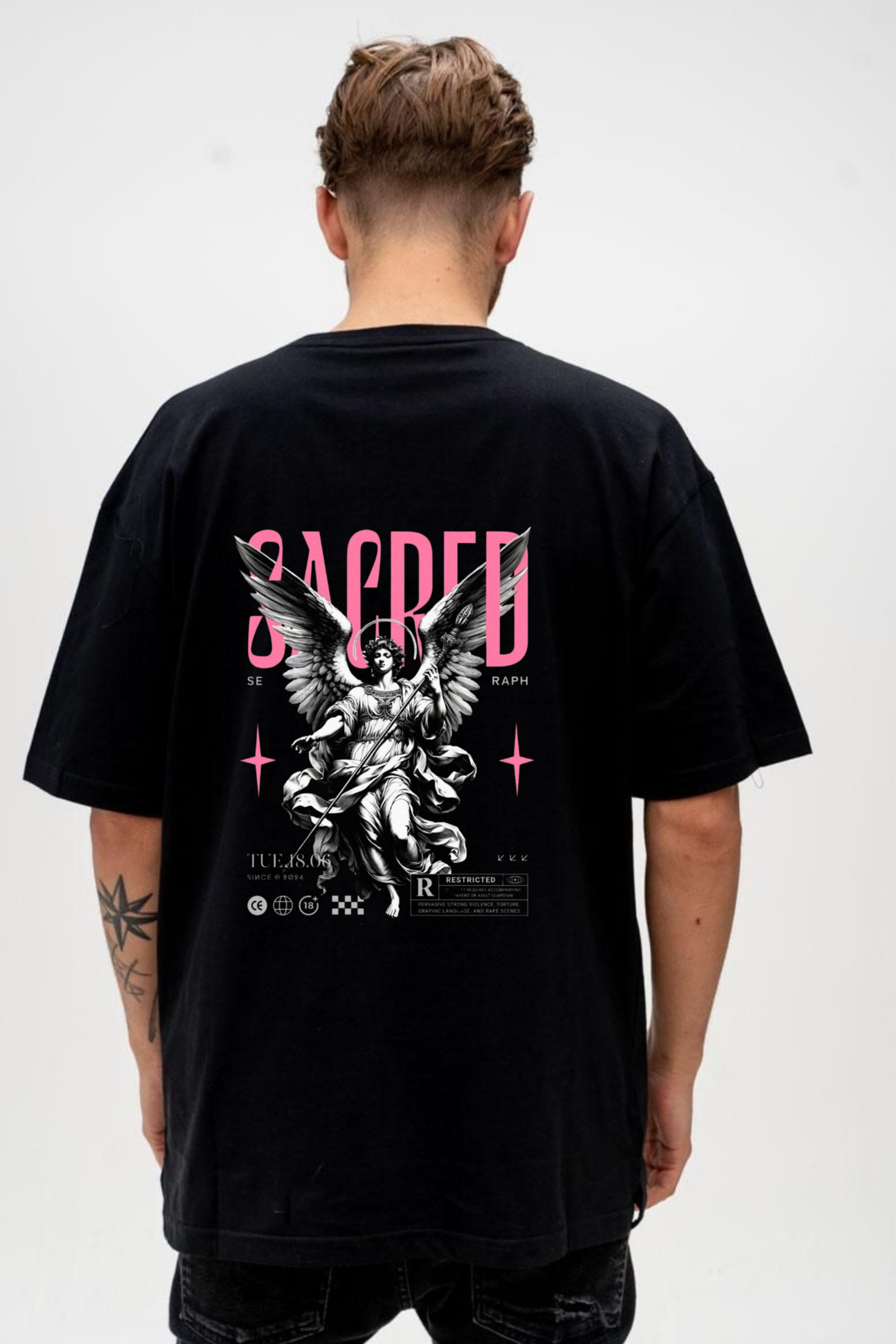 SACRED Seraph Oversized Graphic Tee
