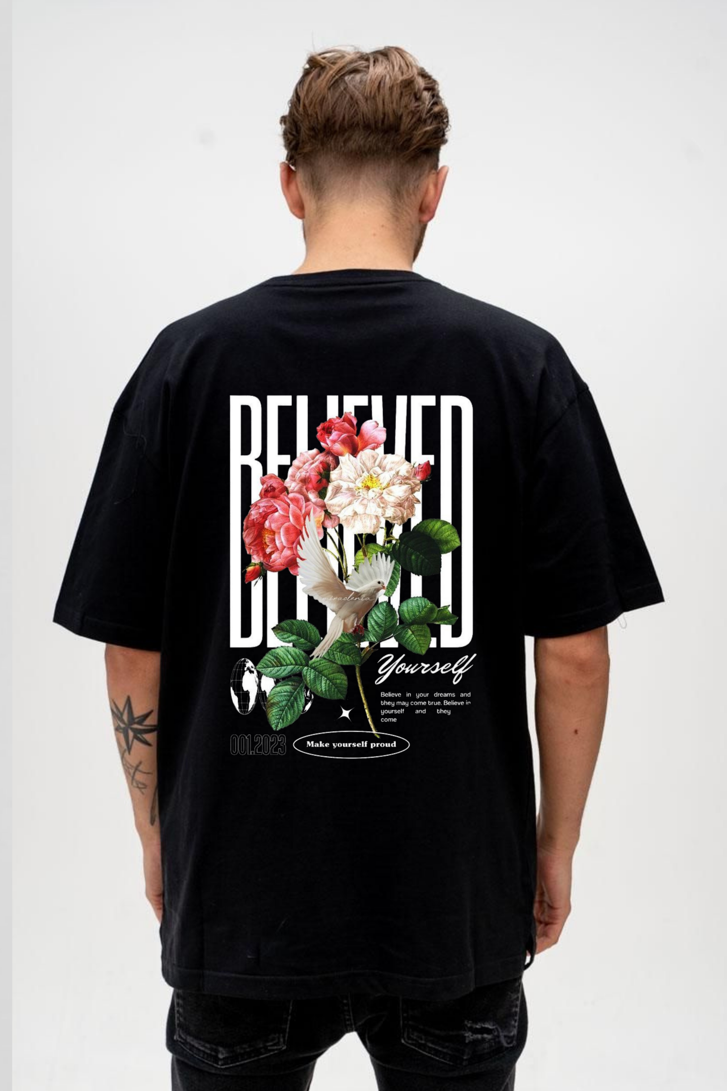 Believe in Yourself" Floral Graphic Tee