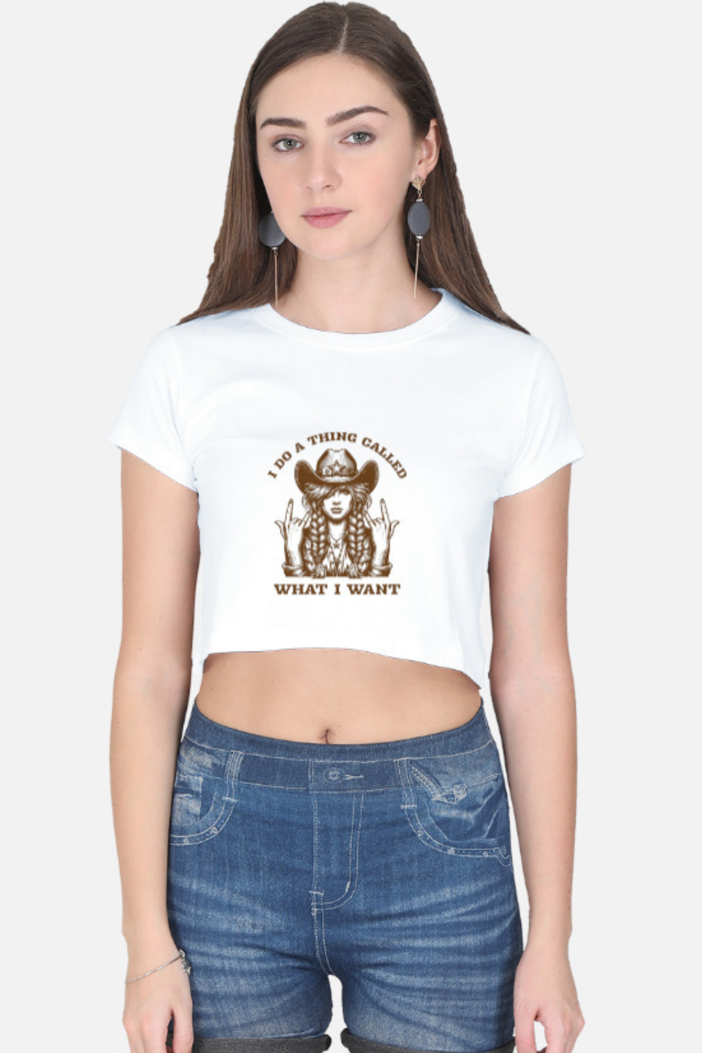 "I Do A Thing Called What I Want" Cowgirl Crop Tee