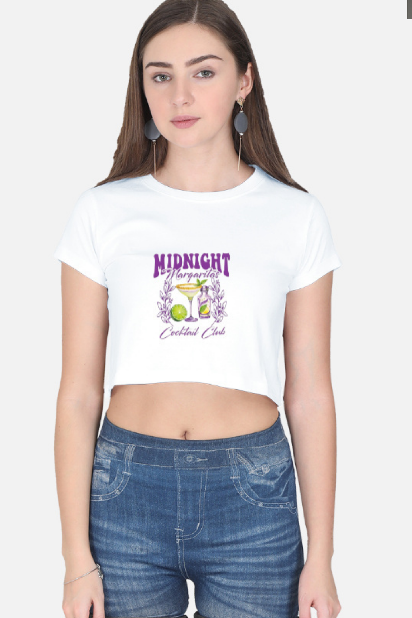 Midnight Margaritas Cocktail Club Crop Tee