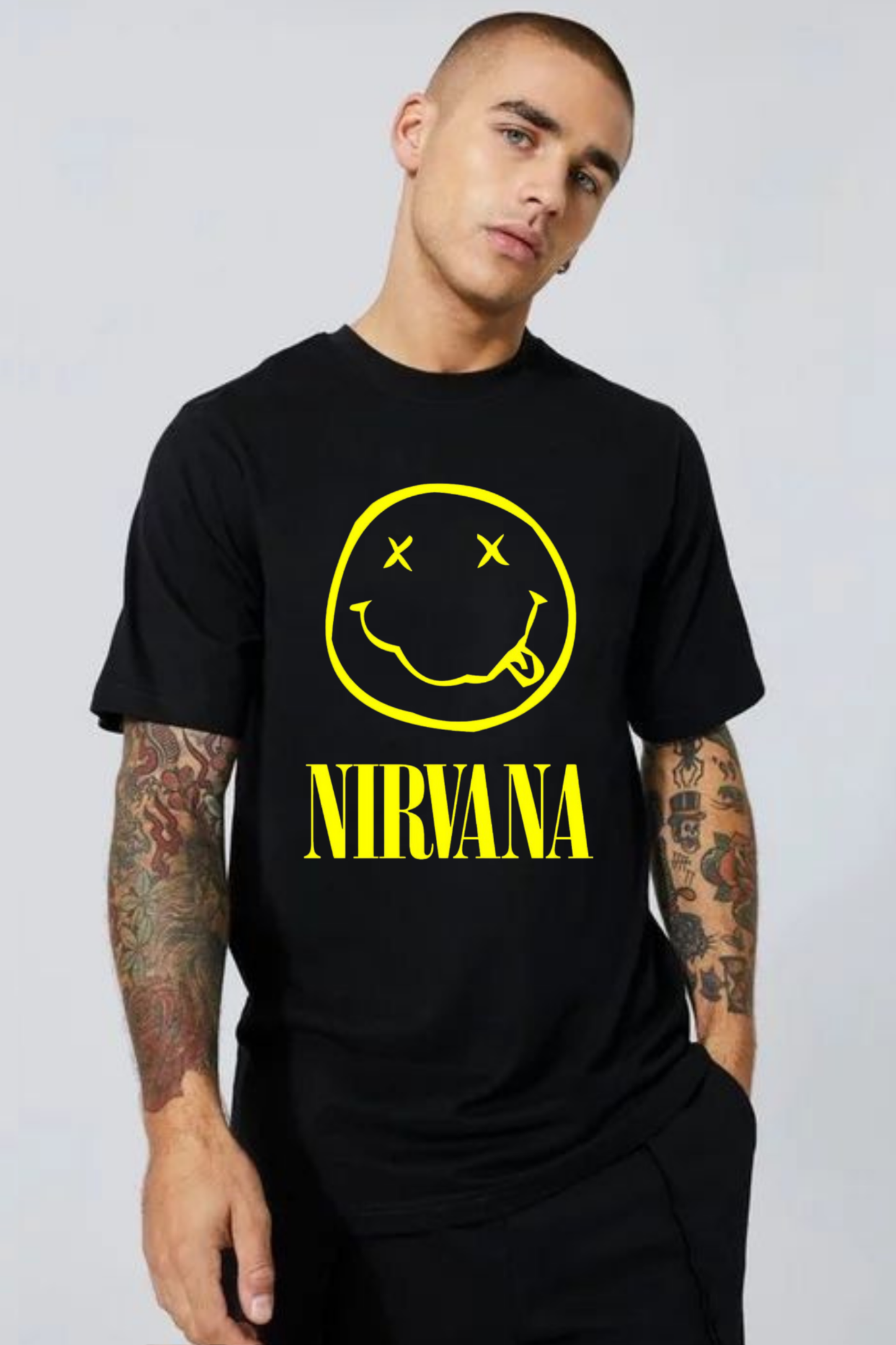 Nirvana Smiley Face Logo Tee – Classic Grunge Icon