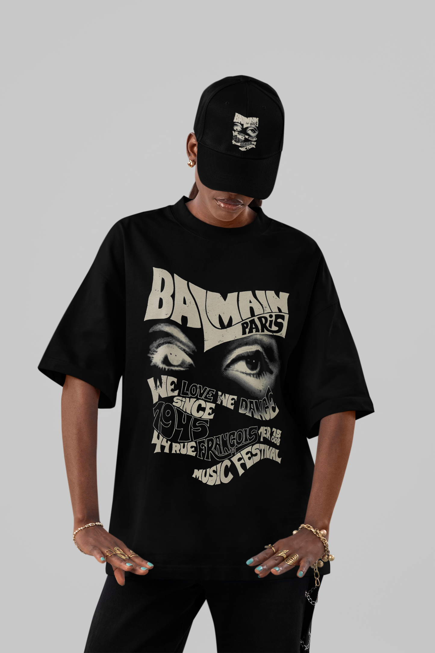 The Balmain Paris Retro Eye Oversized Tee