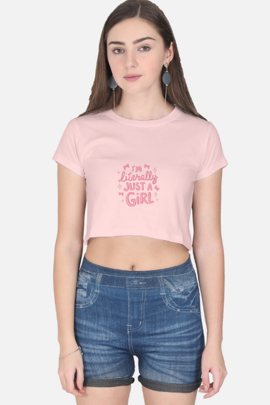Just a Girl Cropped Tee
