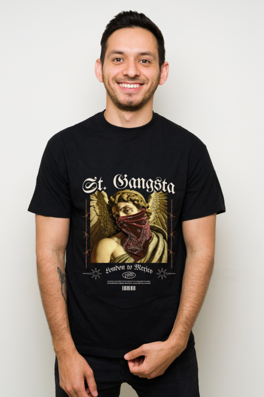 St. Gangsta Tee – Rebel Angel Aesthetic