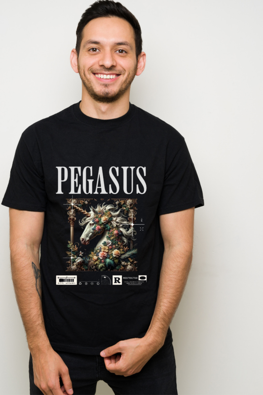 Pegasus Floral Graphic Tee – Myth Meets Bloom