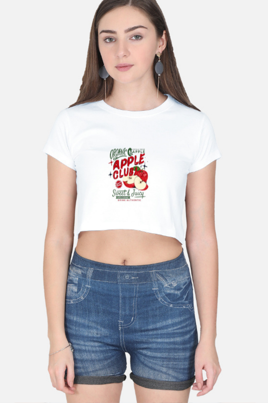 Organic Apple Club Graphic Crop Top