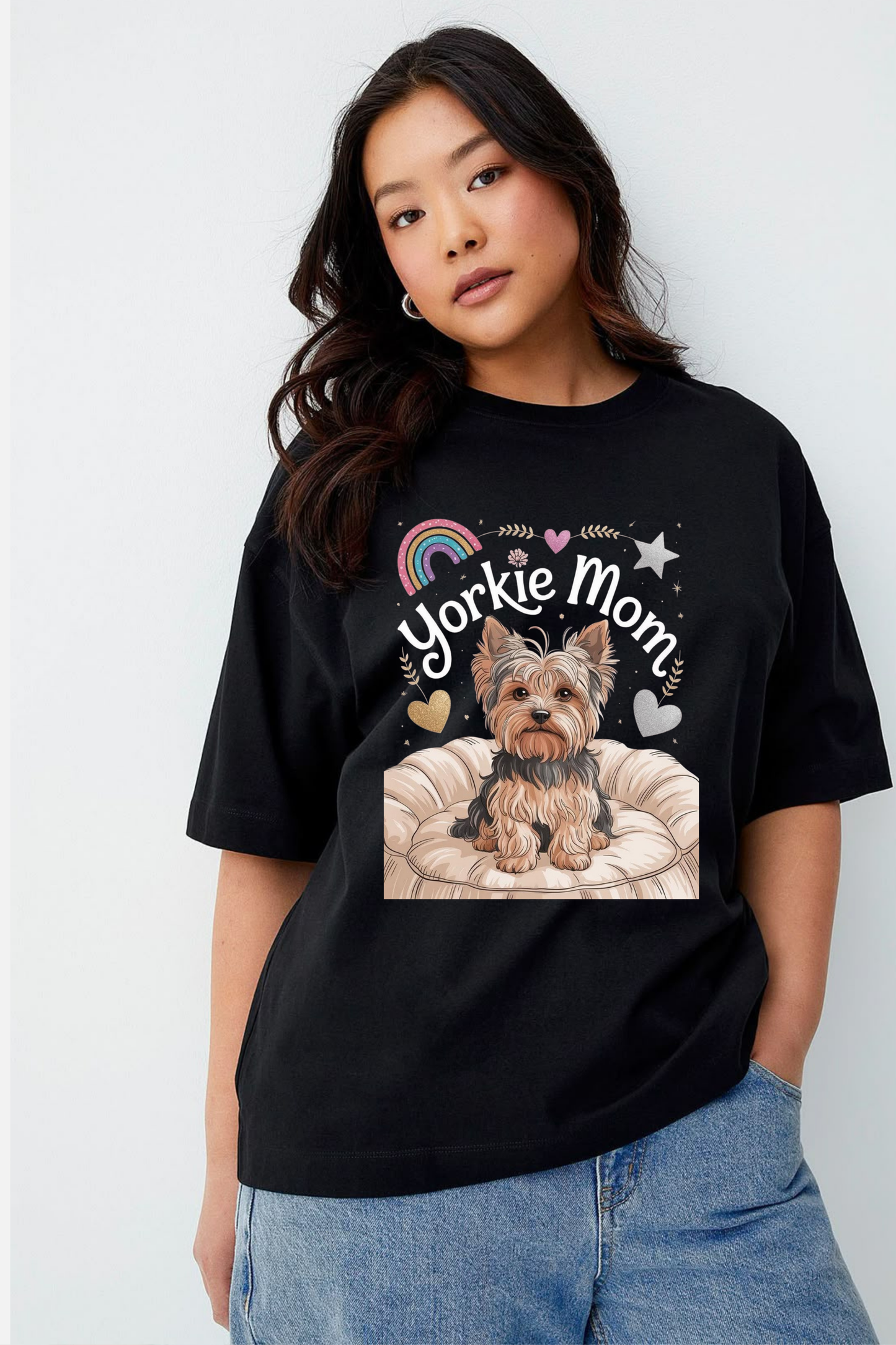 Yorkie Mom Graphic Tee – Cute & Comfy Statement Shirt