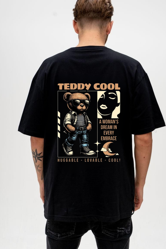 Teddy Cool" Retro Graphic Tee – Huggable. Lovable. Cool.