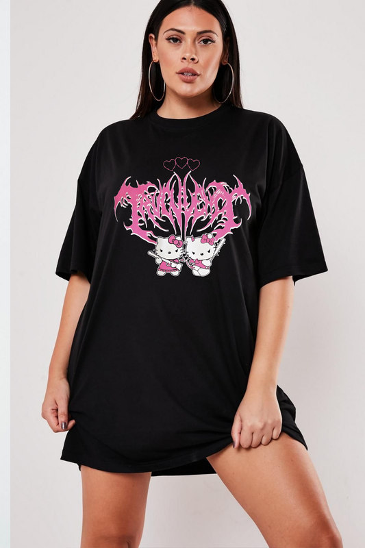 “Kawaii Slayer” Oversized Graphic Tee