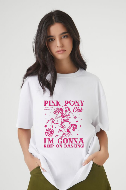 Pink Pony Club Graphic Tee – Western Disco Vibes