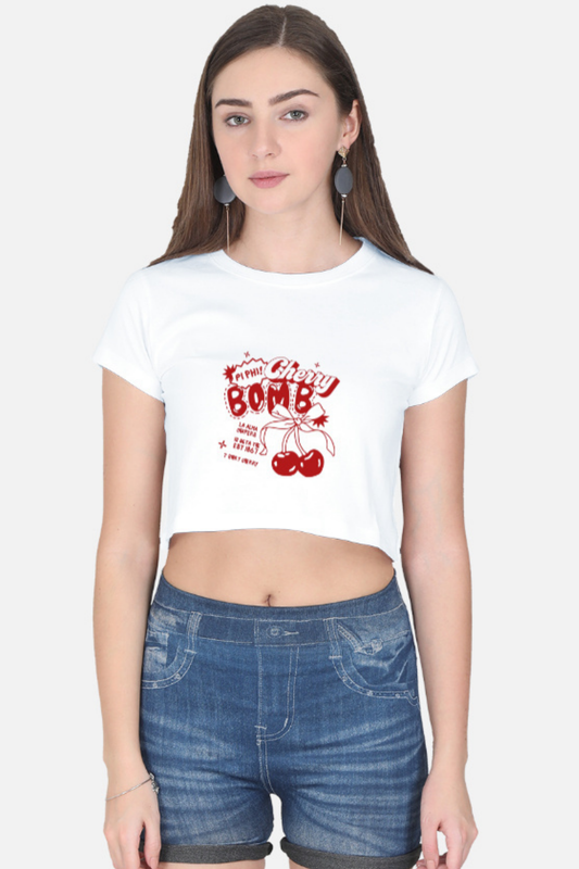 Cherry Bomb Graphic Crop Top