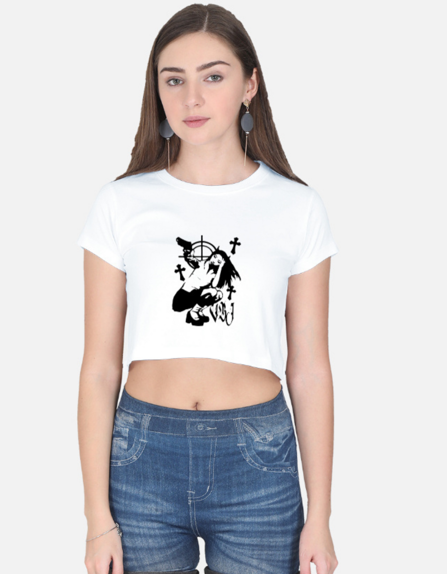 Urban Crossfire Graphic Crop Tee