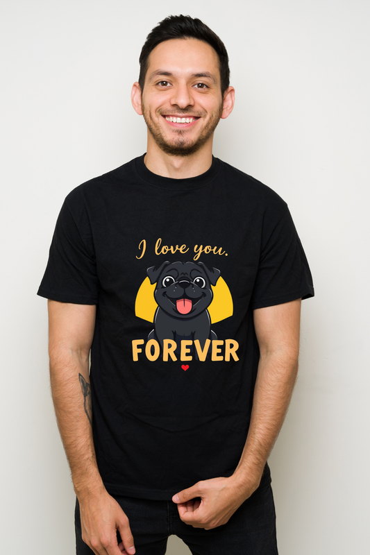 I Love You Forever" Pug Graphic Tee