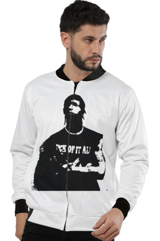 Defiant Attitude Graphic Bomber Jacket