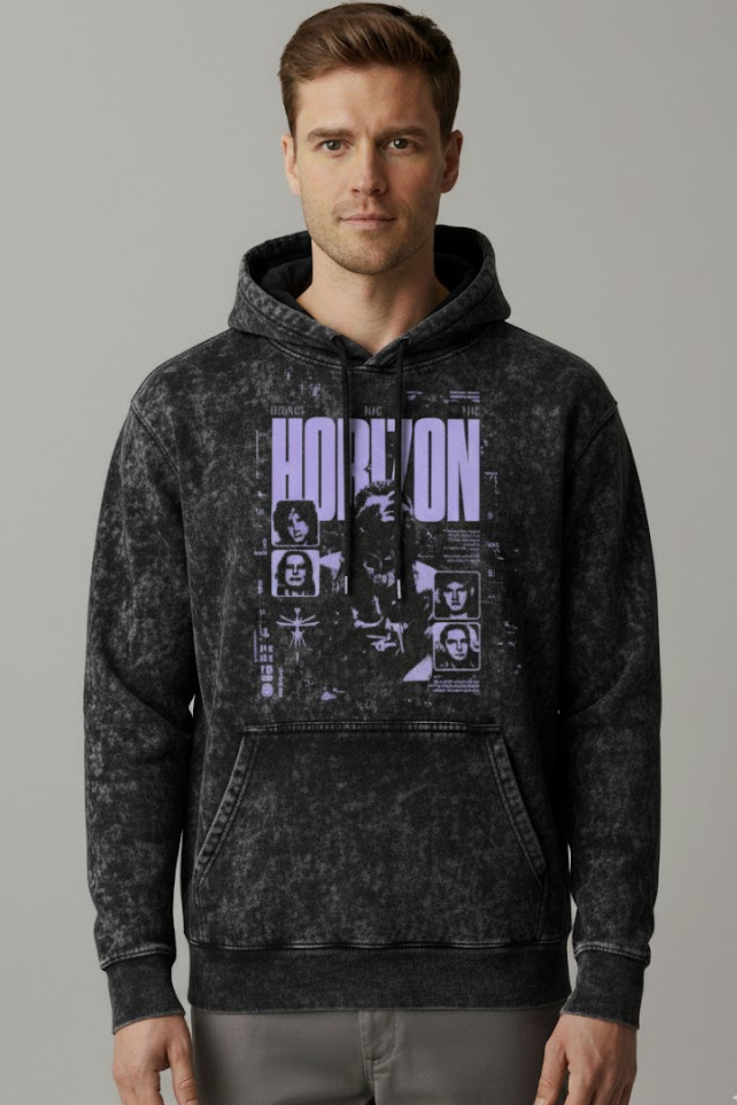 'Horizon' Vintage Wash Graphic Hoodie