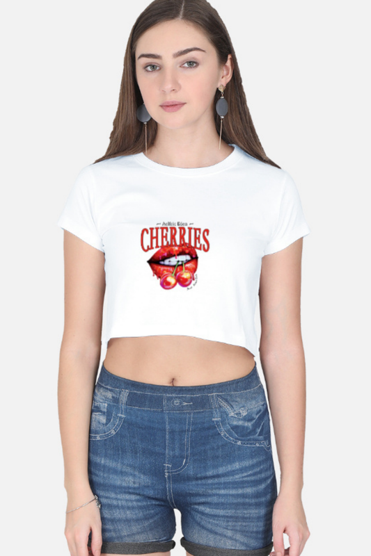 Cherries" Lip Graphic Crop Tee – Aelfric Eden Edition
