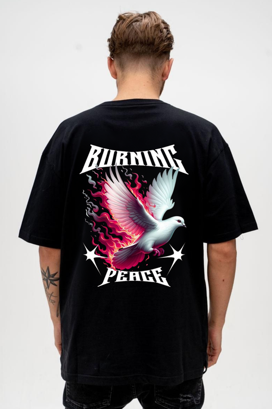"Burning Peace" Flame Dove Graphic Tee