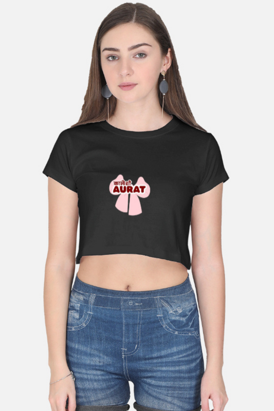Hindi Graphic Crop Top