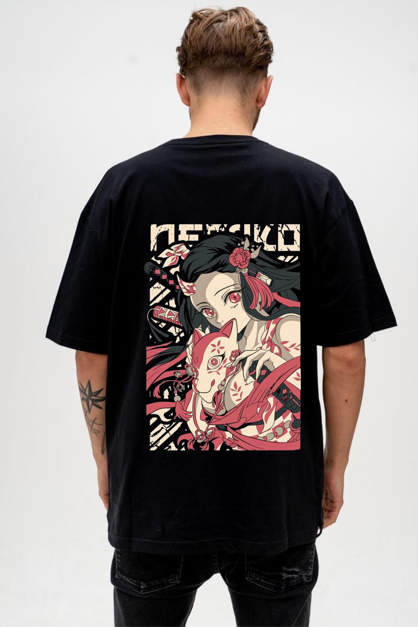 Nezuko Spirit" Anime Graphic Oversized Tee