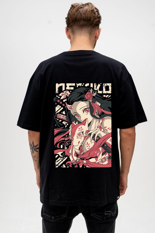 Nezuko Spirit" Anime Graphic Oversized Tee