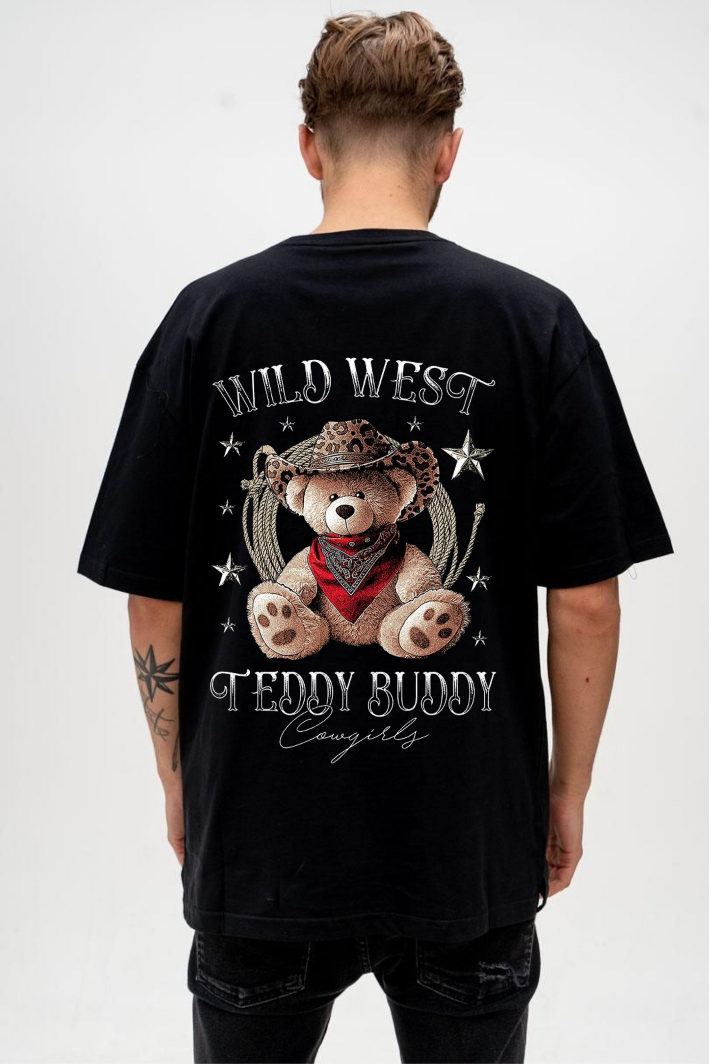 Wild West Teddy Buddy" Oversized Tee