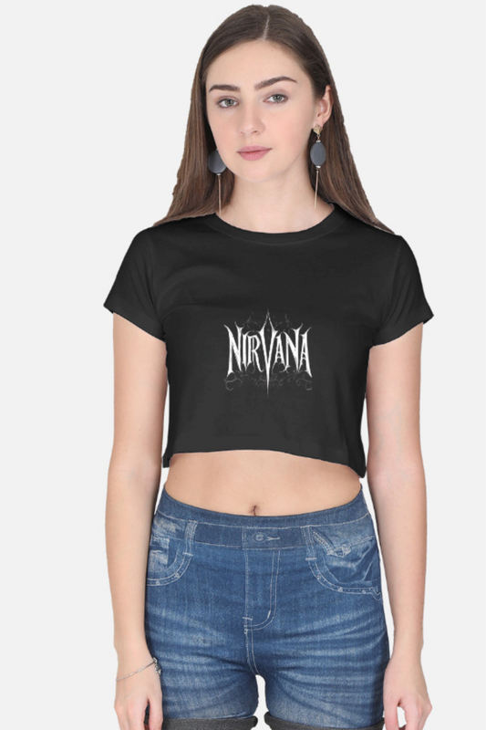 Nirvana Gothic Logo Crop Tee