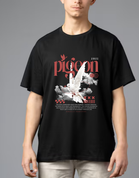 Alaseee "Pigeon 2021" Oversized Graphic Tee