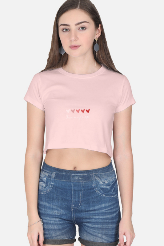 Pixel Hearts Crop Tee