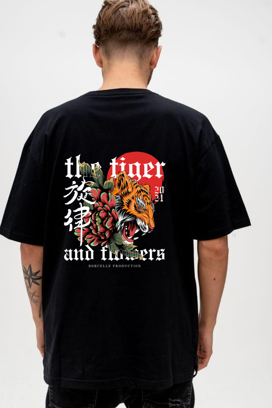 The Tiger & Flowers Graphic Oversized Tee