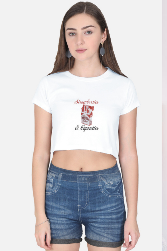 Vintage-Style Lyric Crop Top