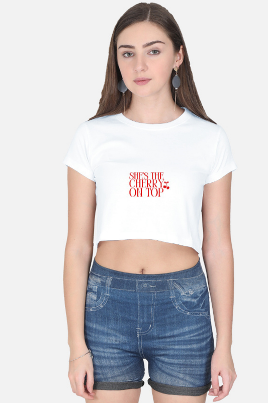 Cherry On Top Crop Tee