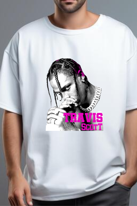 Travis Scott Monochrome Portrait Tee