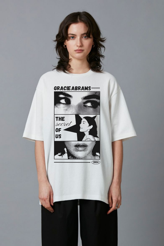 Gracie Abrams 'The Secret of Us' Monochrome Oversized Tee