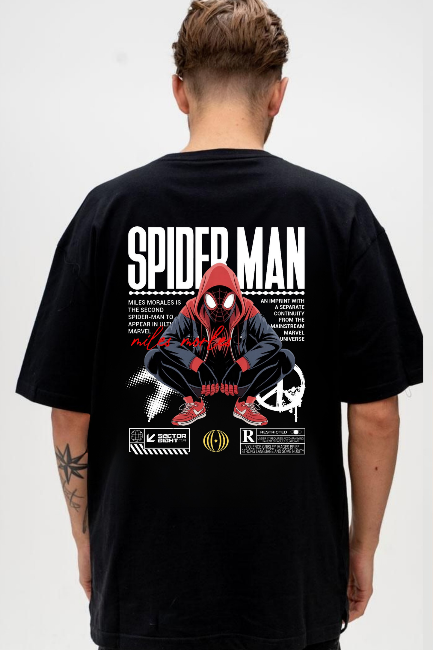 SPIDER MAN" Miles Morales Streetwear Graphic Tee