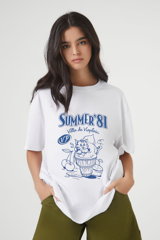 Summer '81 Cat Sundae Graphic Tee
