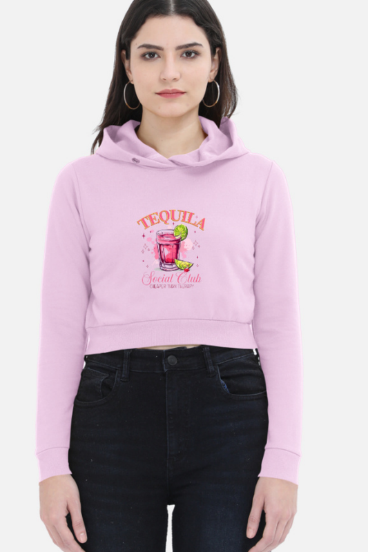 Tequila Social Club Cropped Cocktail Hoodie