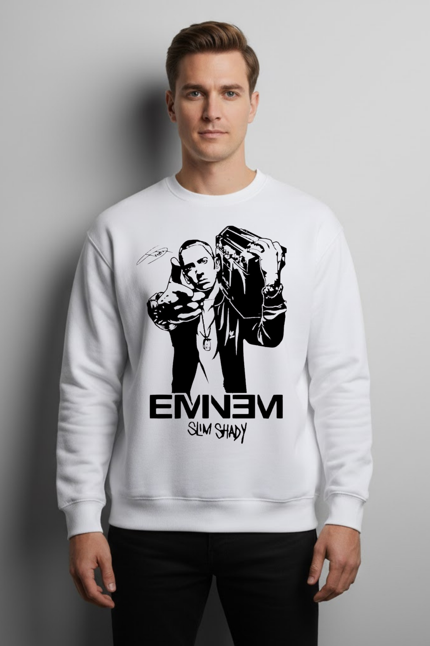 Eminem 'Slim Shady' Boombox Graphic Sweatshirt