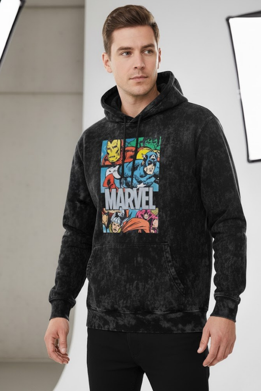 Vintage Marvel Comics Panel Washed Hoodie