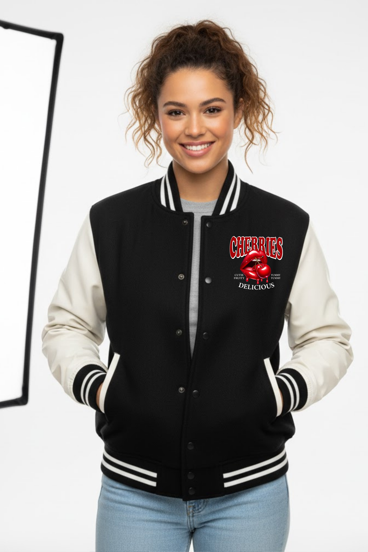 Delicious Cherries Varsity Jacket | Retro Y2K Style