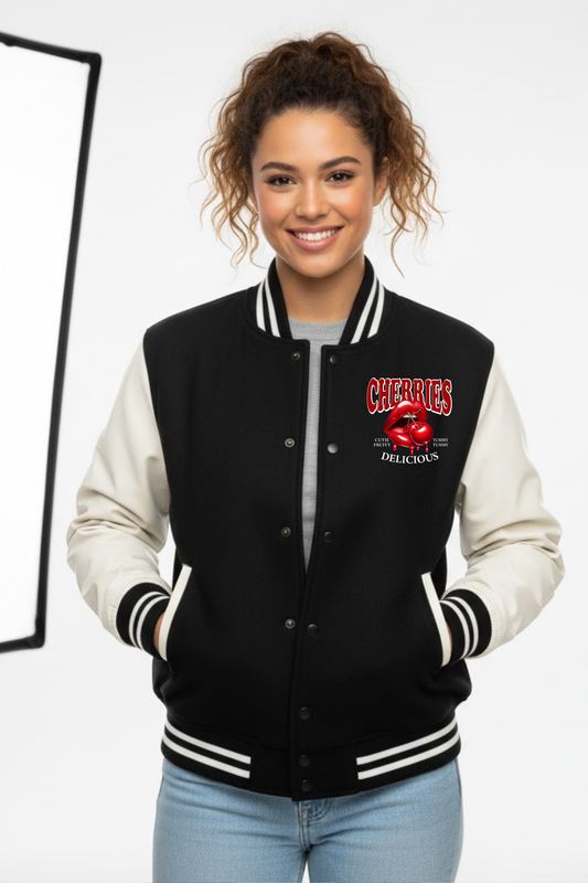 Delicious Cherries Varsity Jacket | Retro Y2K Style