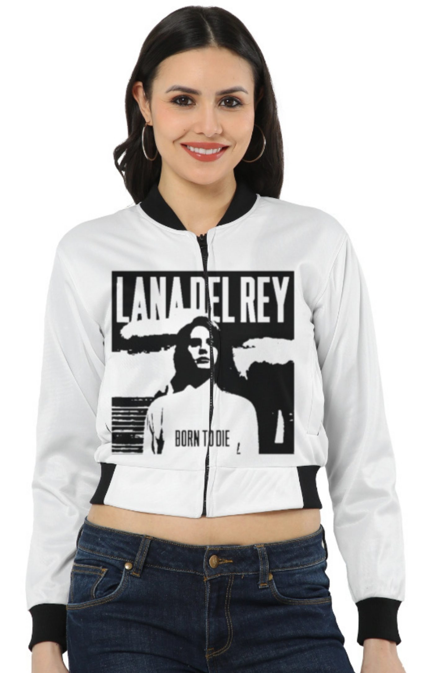 Lana Del Rey 'Born To Die' Cropped Bomber Jacket