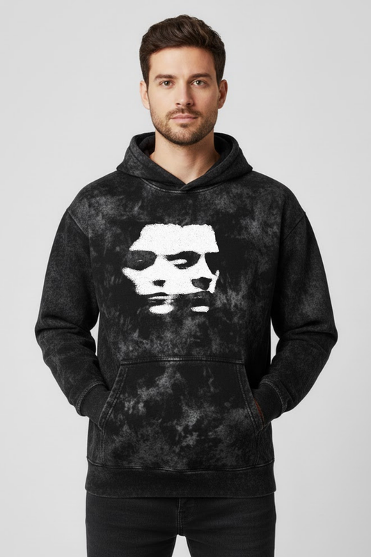 Split Identity Acid Wash Hoodie