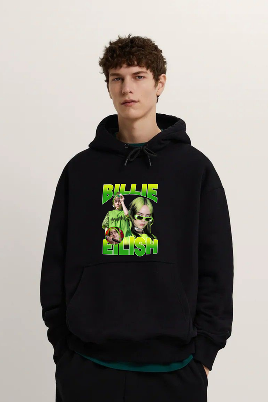 Billie Eilish Neon Green Retro Graphic Hoodie