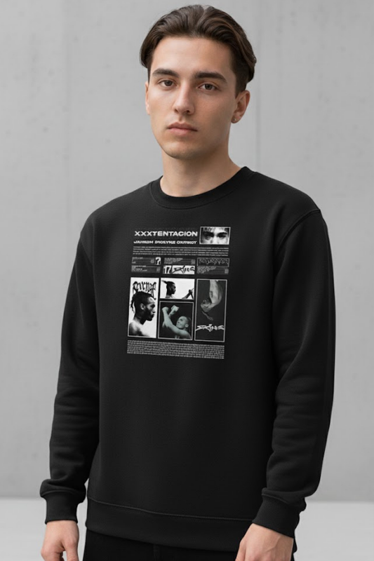 XXXTENTACION Legacy Collage Black Crewneck
