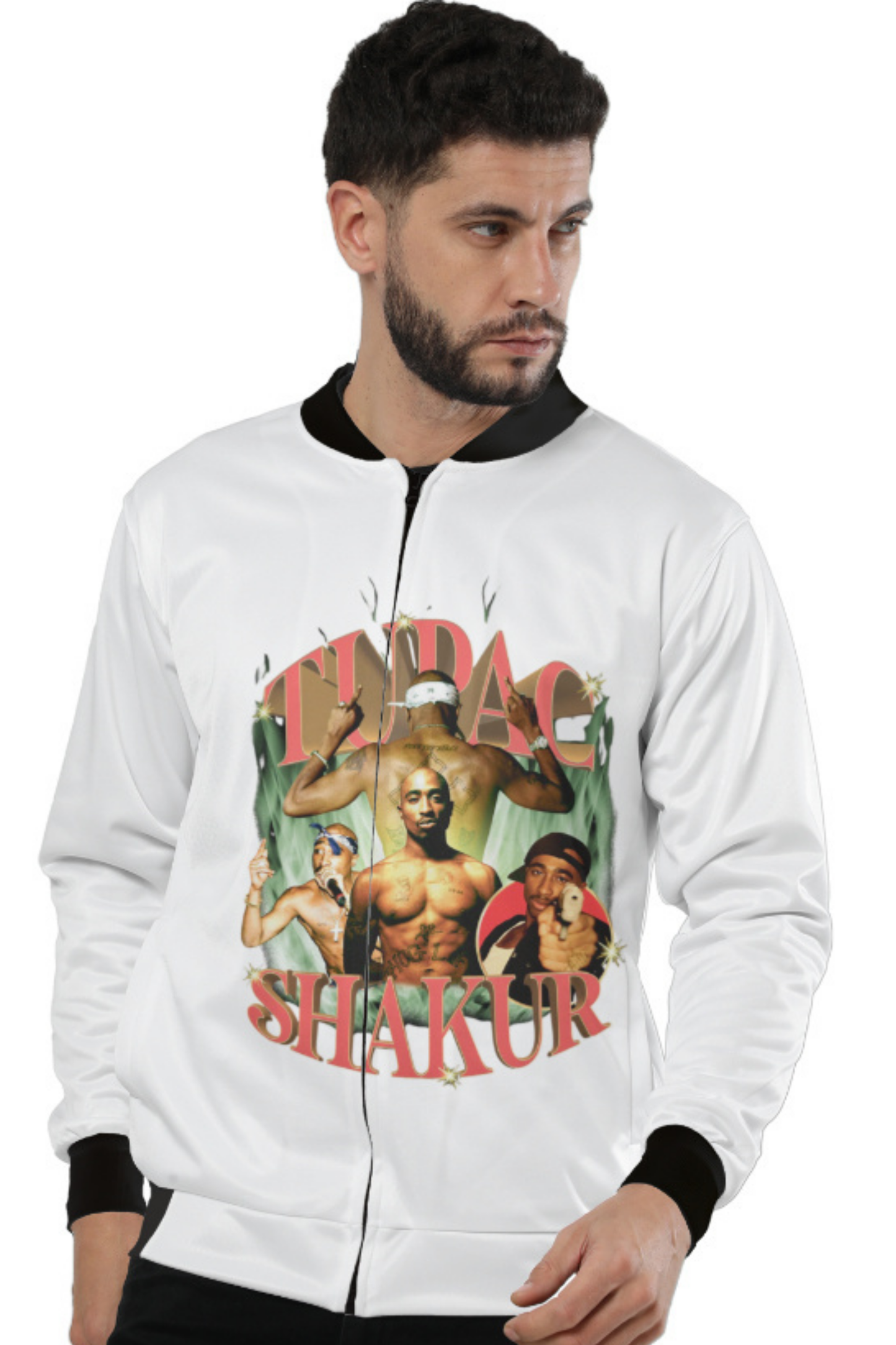 Tupac Shakur "Thug Life" Graphic Bomber Jacket