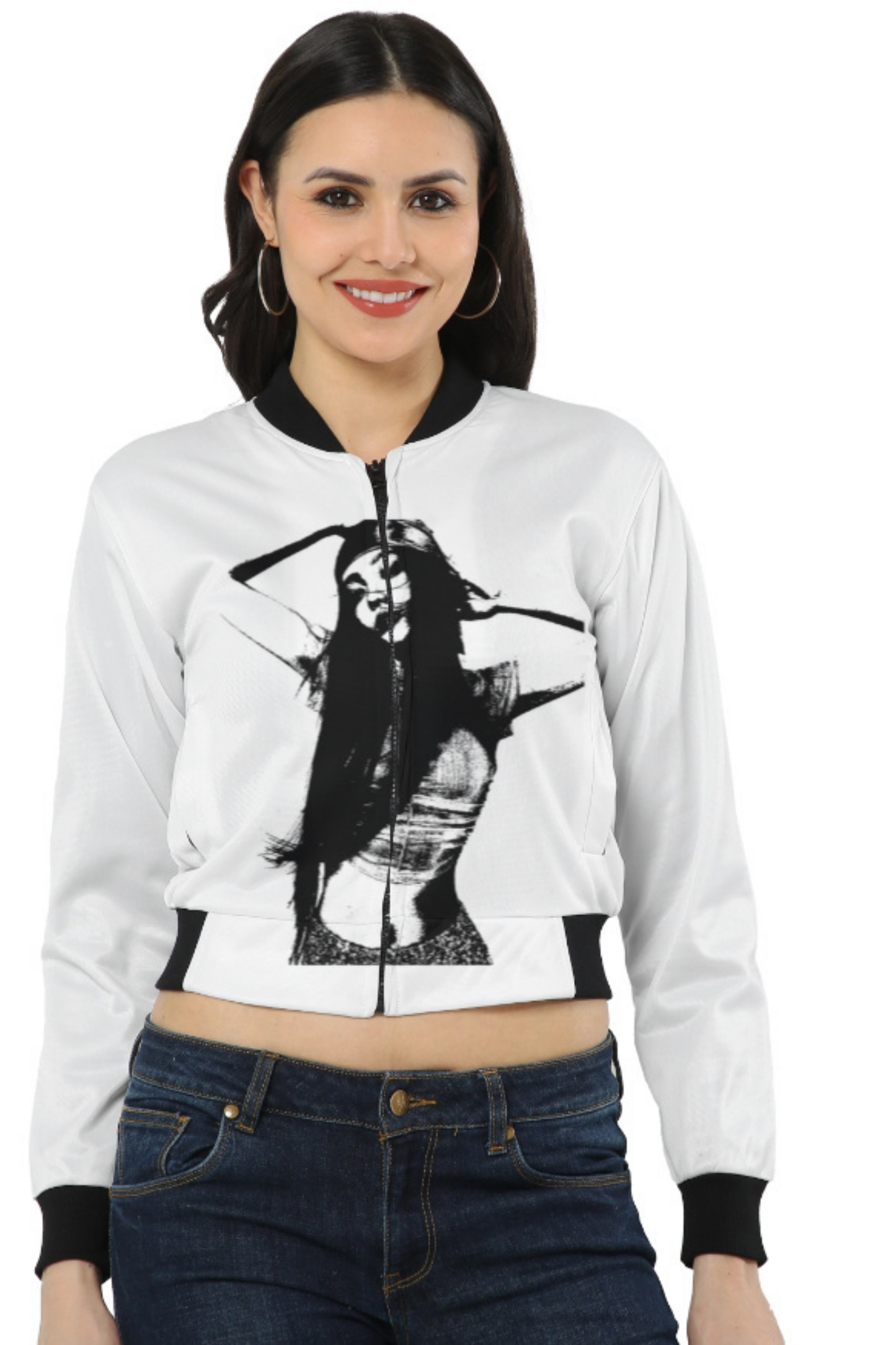 Rebel Spirit Cropped Bomber Jacket