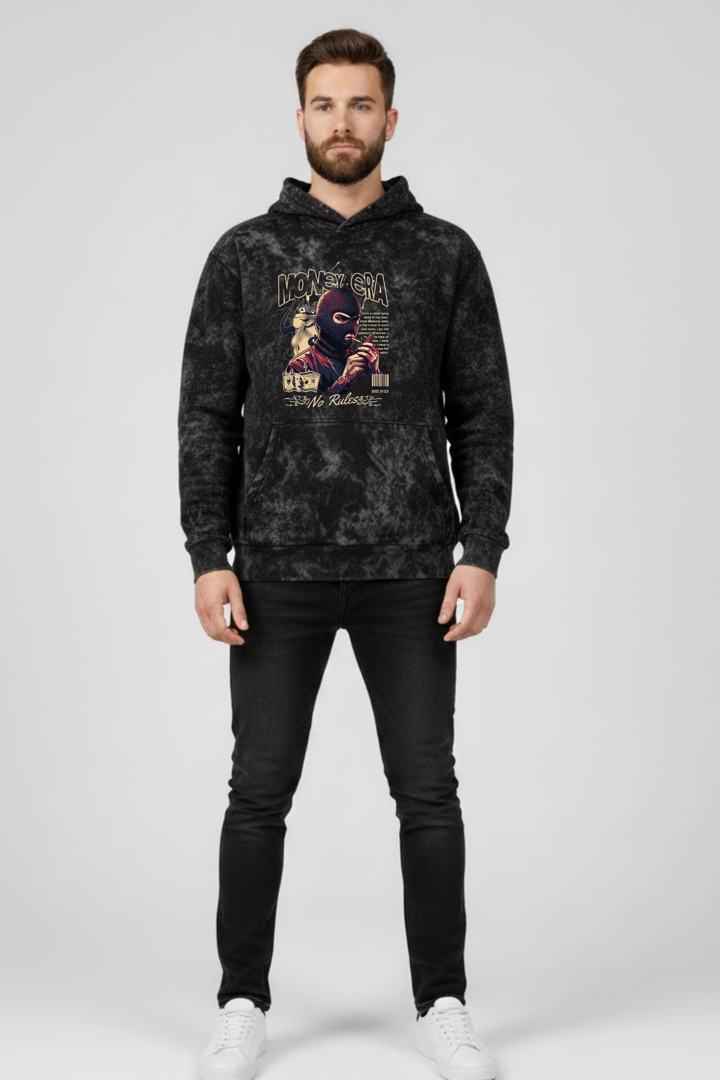 Money Era Vintage Acid Washed Hoodie