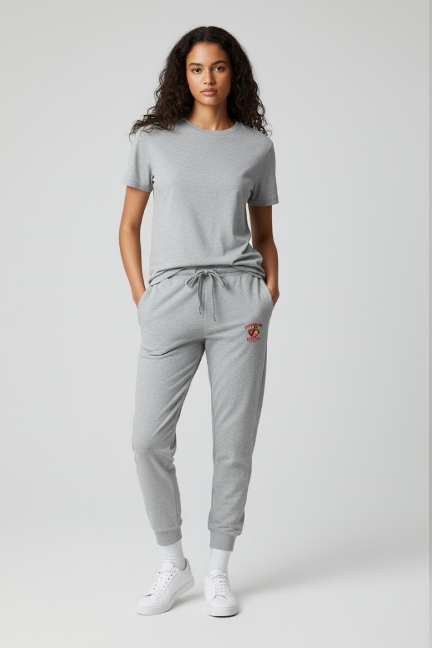 Strawberry Festival Grey Fleece Joggers
