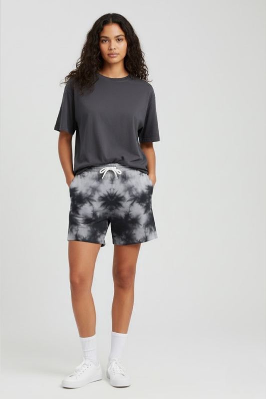 Midnight Tie-Dye French Terry Shorts