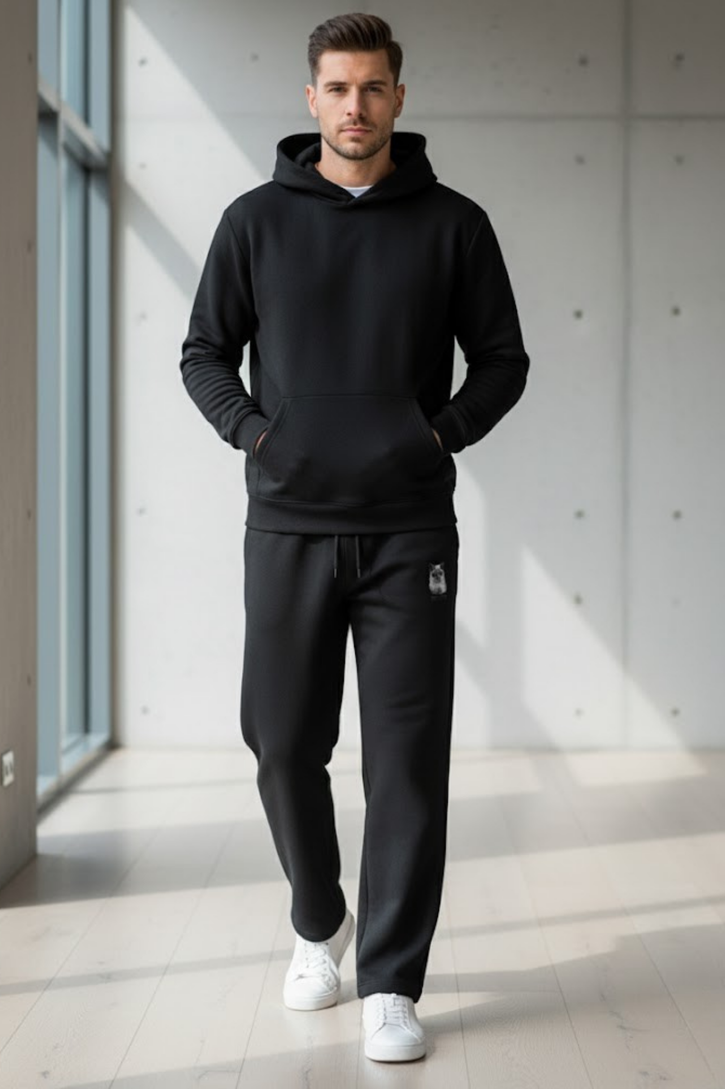 Stealth Cat Signature Black Fleece Sweatpants